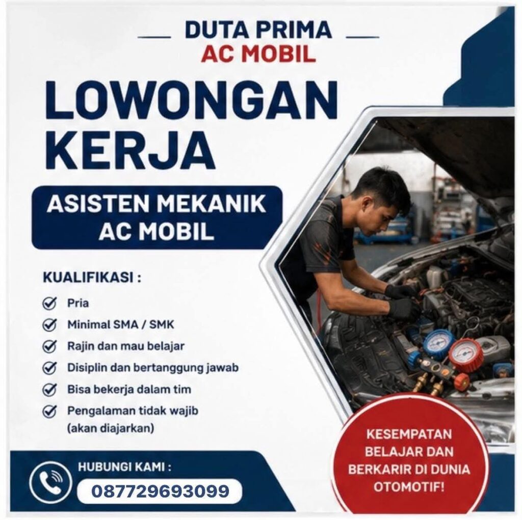 Lowongan kerja asisten mekanik mobil