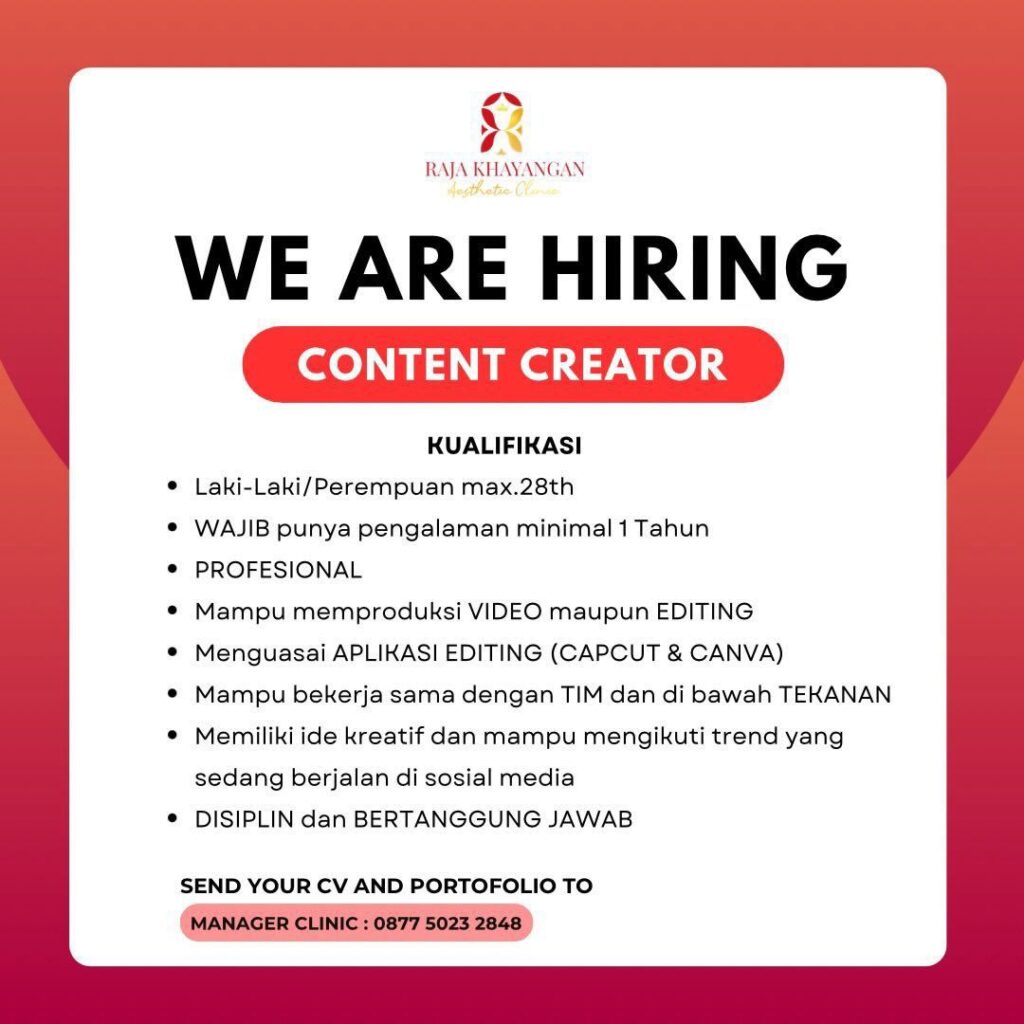 lowongan kerja content creator